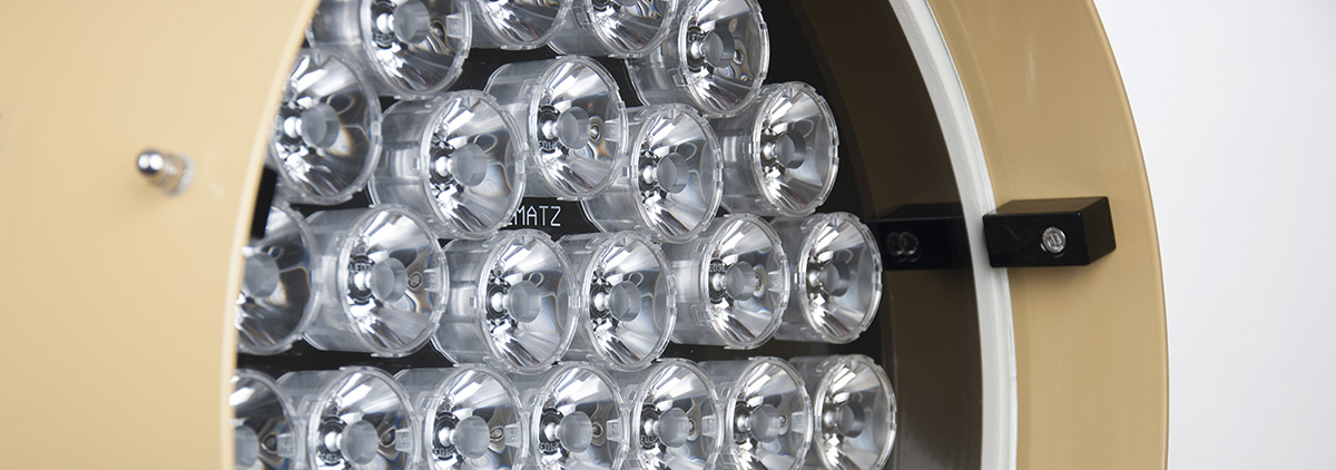 Seematz LED searchlight head detail