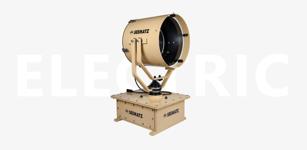 Electronic controlled searchlights